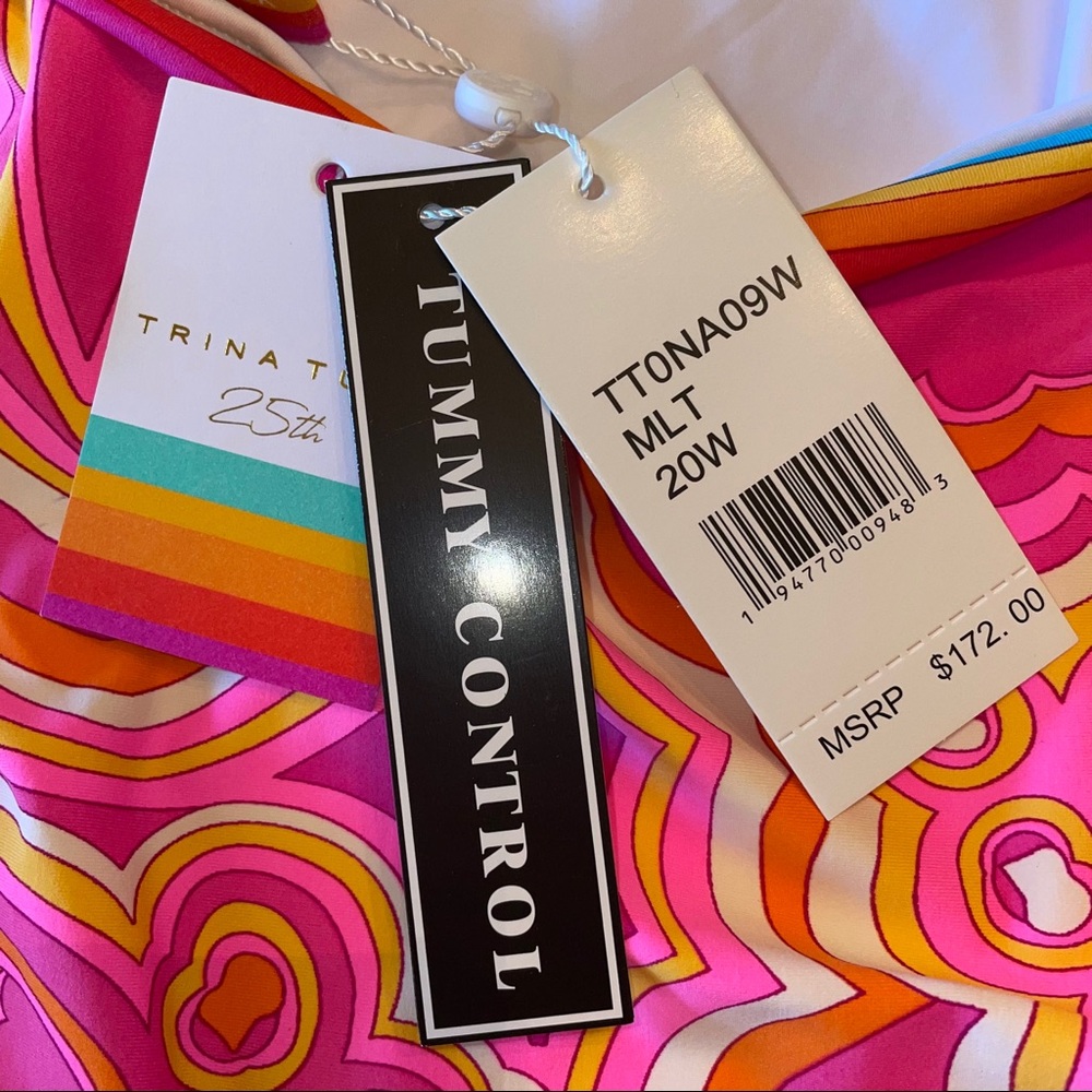 NWT Trina Turk Morning Sunrise one piece swimsuit size 20W - Picture 6 of 9